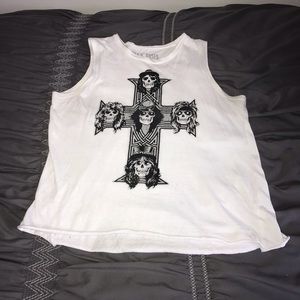 Guns N Roses Crop Top Muscle Tee